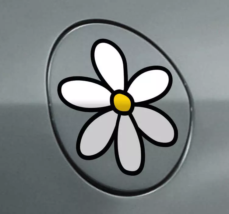 Sticker voiture dessin fleur - TenStickers