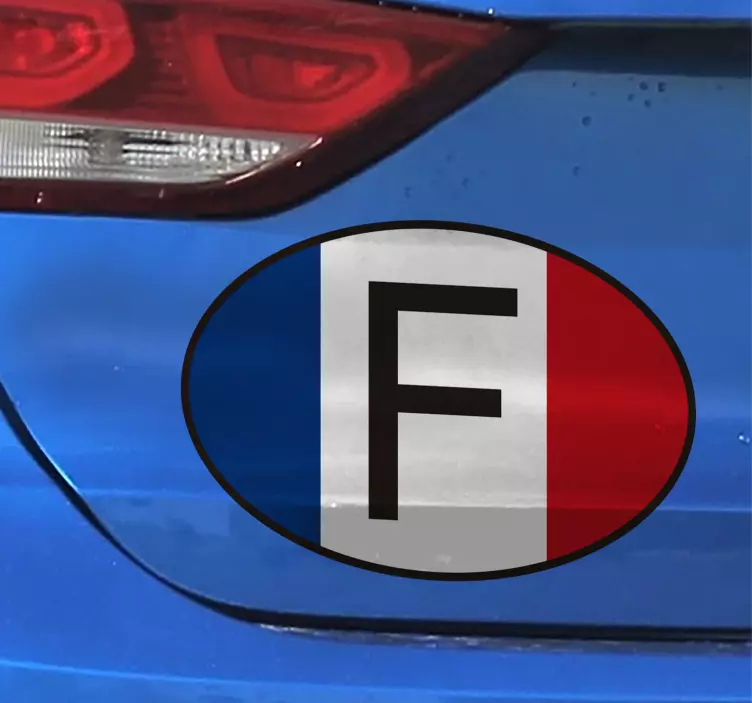 Sticker voiture France tricolore - TenStickers