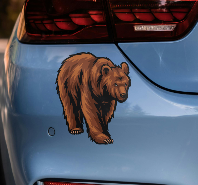 Sticker voiture illustration d'ours - TenStickers