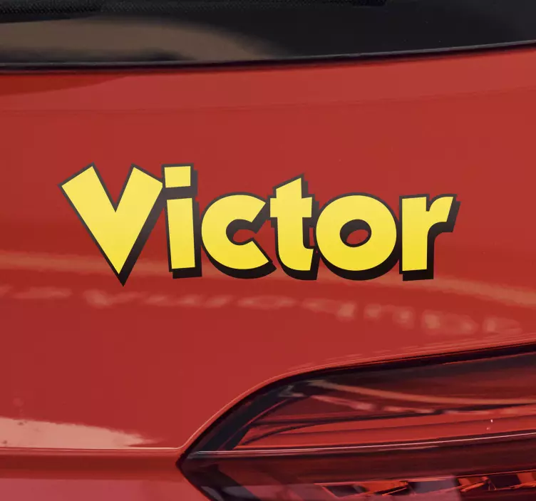 Sticker voiture personnalisé lettres Valentino - TenStickers