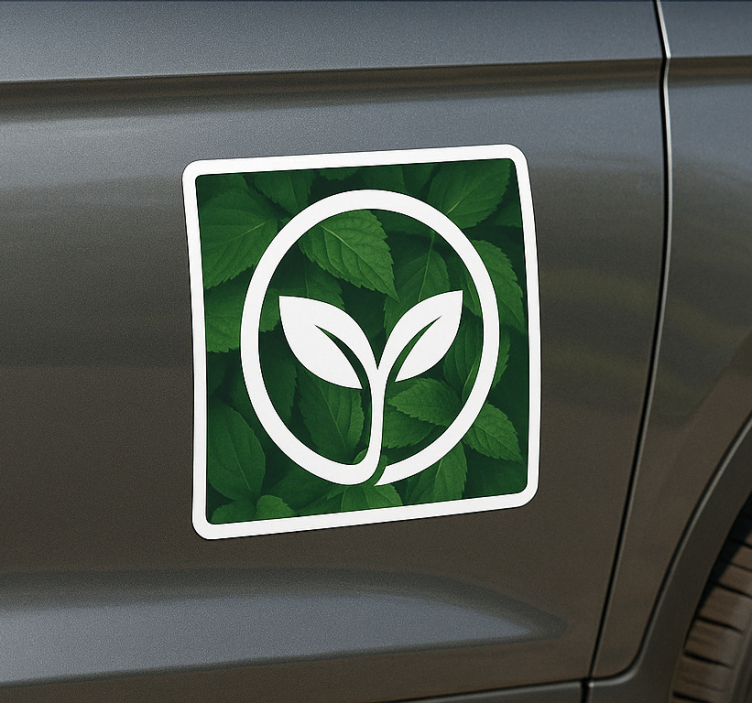 Sticker voiture logo personnalisé laisse l'arrière-plan - TenStickers