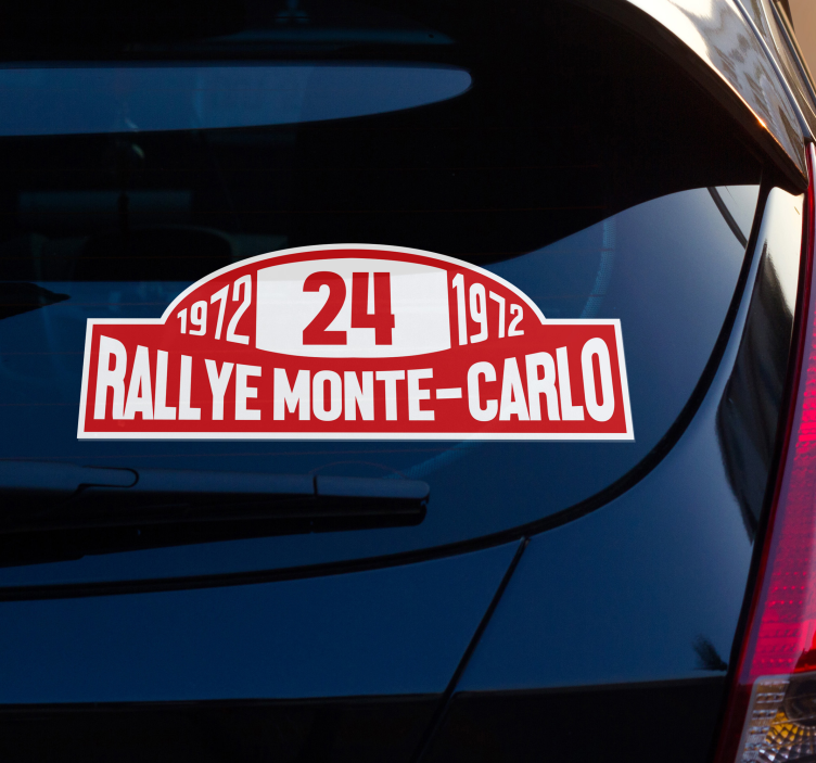 Autocollant voiture personnalisé numéro rallye Monte-Carlo - TenStickers
