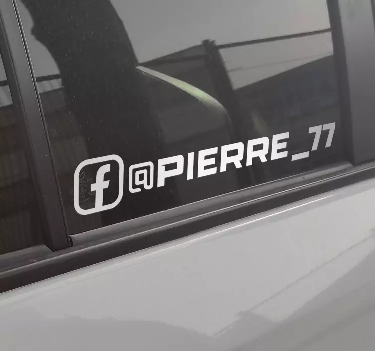 Sticker voiture personnalisé racing facebook - TenStickers