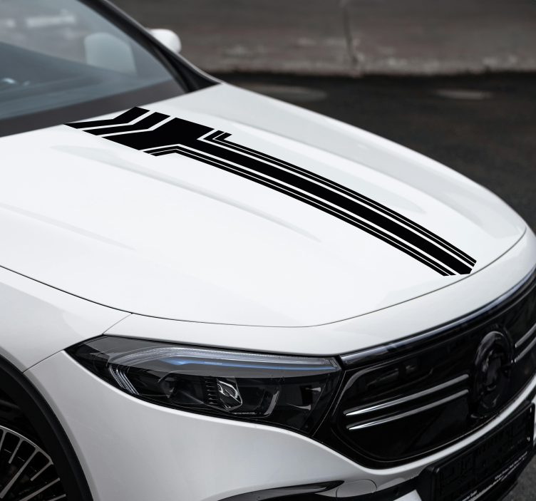 Autocollant voiture rayures avec des flèches - TenStickers