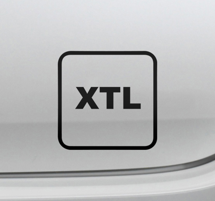 Sticker voiture texte monochrome xtl - TenStickers
