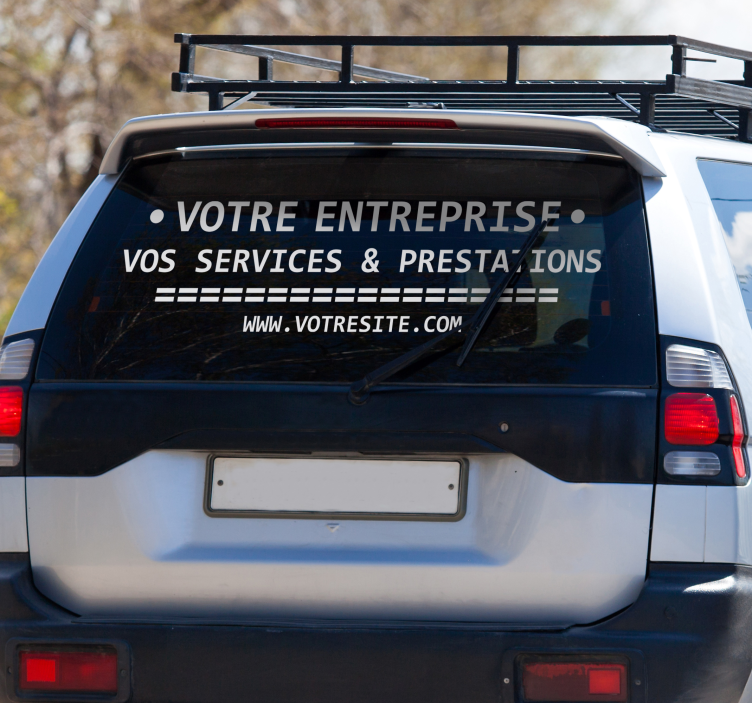 Sticker voiture personnalisé services et site entreprise - TenStickers