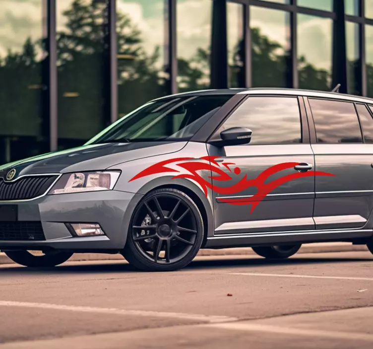 Sticker voiture design tribal - TenStickers