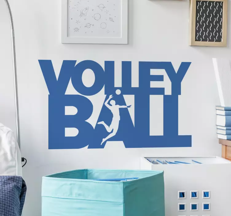 sticker volleyball avec joueur - TenStickers