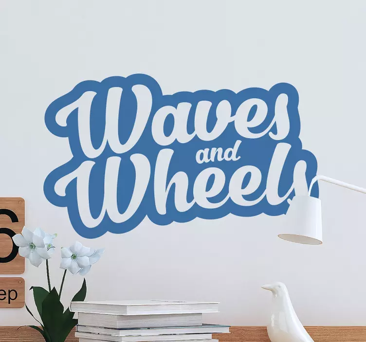 Sticker surf Waves and wheels - TenStickers