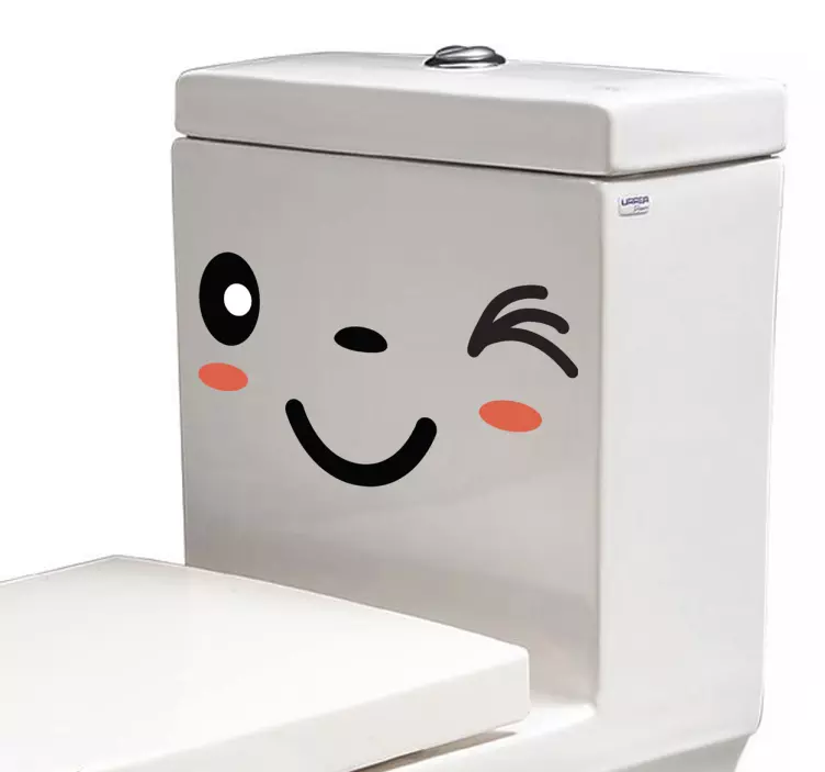 Sticker WC visage manga - TenStickers