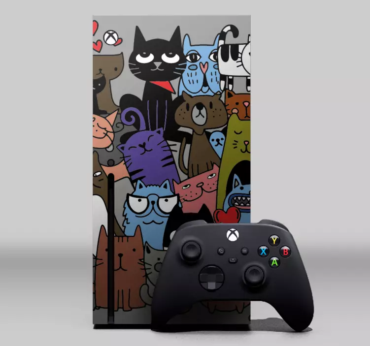 Sticker Xbox collection de chats colorés - TenStickers