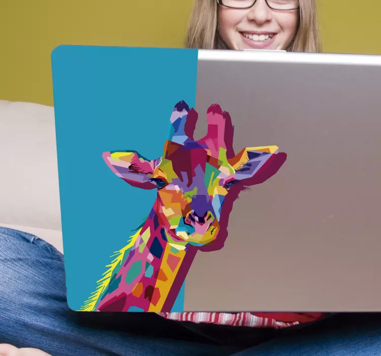 Stickers Animaux girafe 3D - TenStickers