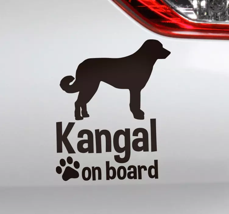 Stickers Voiture Animaux kangal à bord - TenStickers