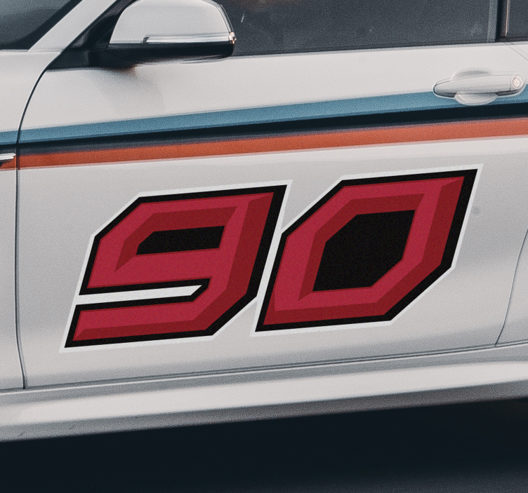 Autocollant voiture personnalisé numéro course - TenStickers