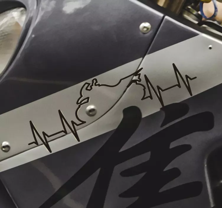 stickers de moto de battement de coeur - TenStickers