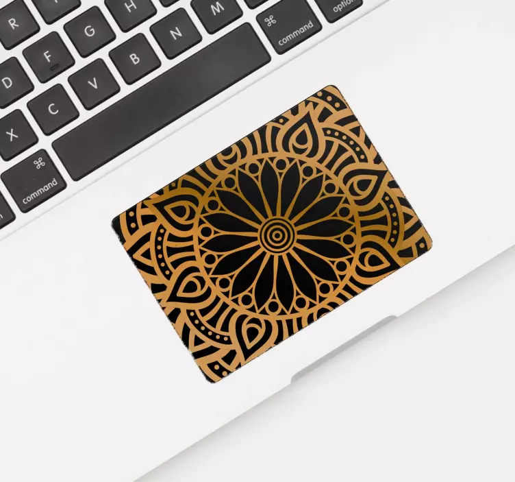 stickers fleurs Mandala Couleur Or - TenStickers