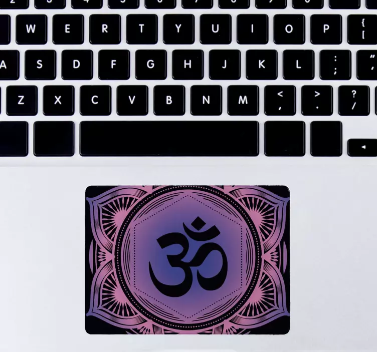 sticker dessin fleurs Yoga Ohm - TenStickers
