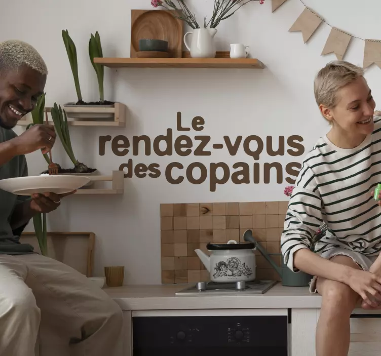 Sticker citation Le rendez-vous des copains - TenStickers