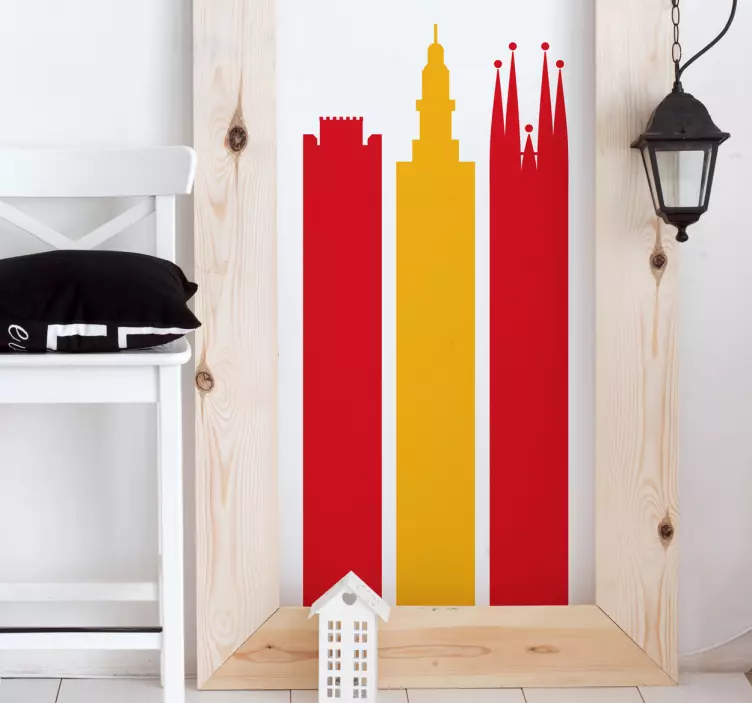 Stickers monuments couleurs Espagne - TenStickers