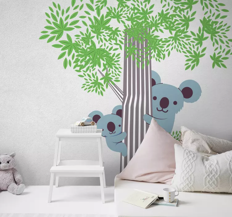 Sticker mural arbre à koalas - TenStickers