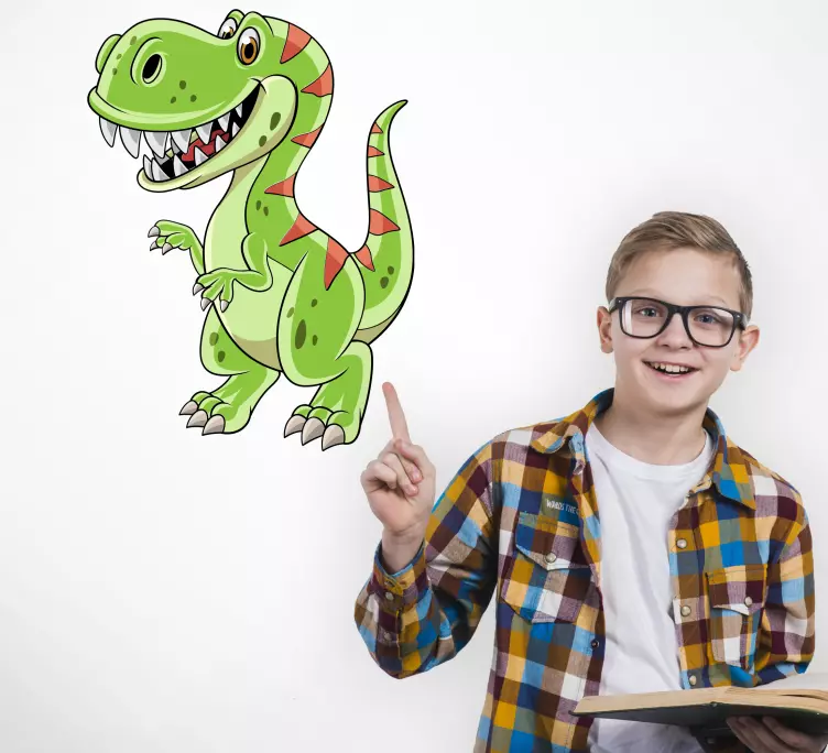 Sticker Dinosaure amusant de bande dessinée - TenStickers