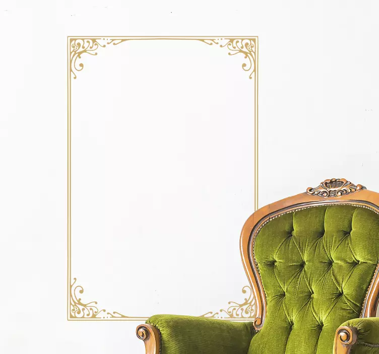 stickers muraux vintage cadre floral - TenStickers