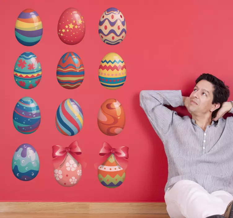 Stickers oeufs pâques - TenStickers