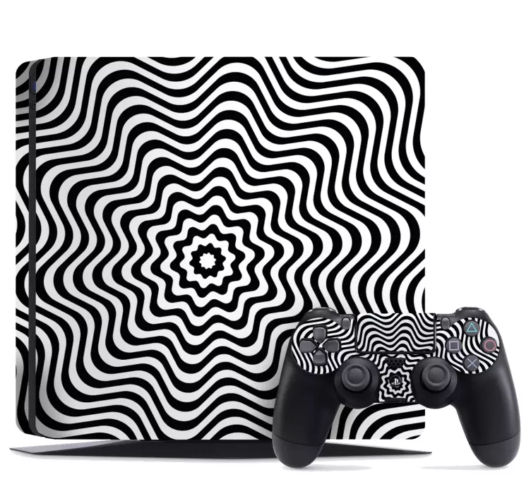 Autocollant PS4 illusion optique psychédélique - TenStickers