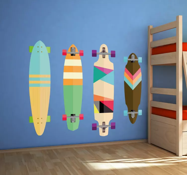 Sticker chambre ado skateboard - TenStickers