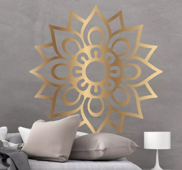 Sticker mural chambre zen mandala style médiéval - TenStickers