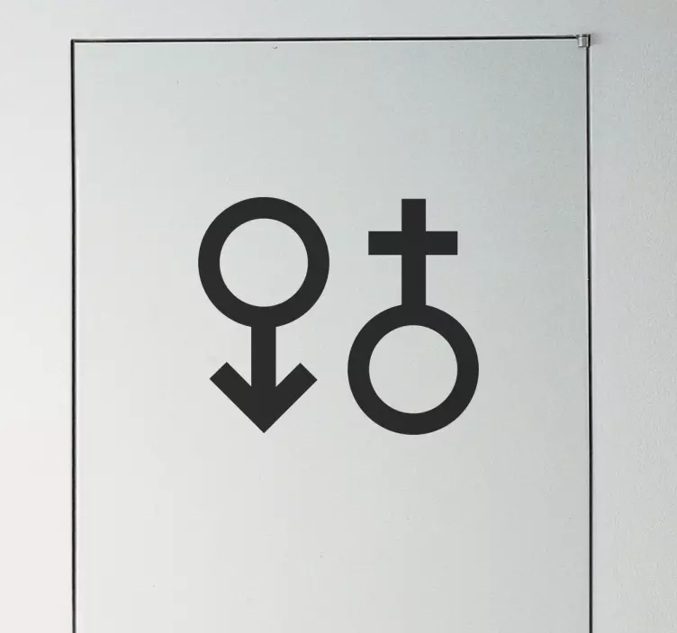 Sticker WC symbole femme homme - TenStickers