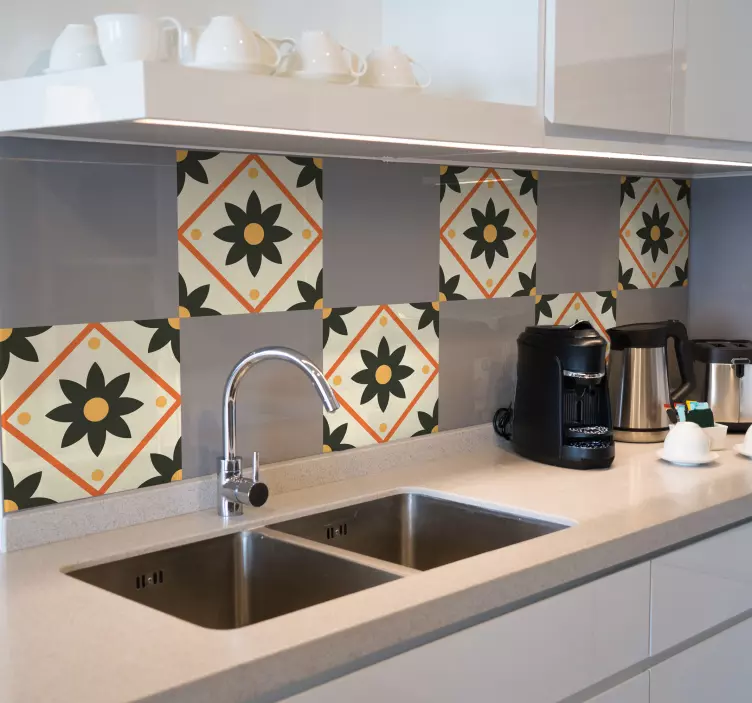 Sticker carrelage style flamand - TenStickers