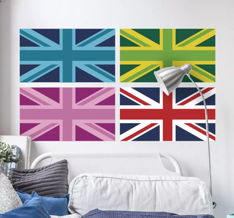 Drapeau de l'Union Jack pop art - TenStickers
