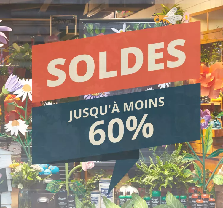 Vitrophanie sticker promotionnel - TenStickers