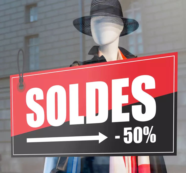 Vitrophanie stickers soldes vitrine - TenStickers