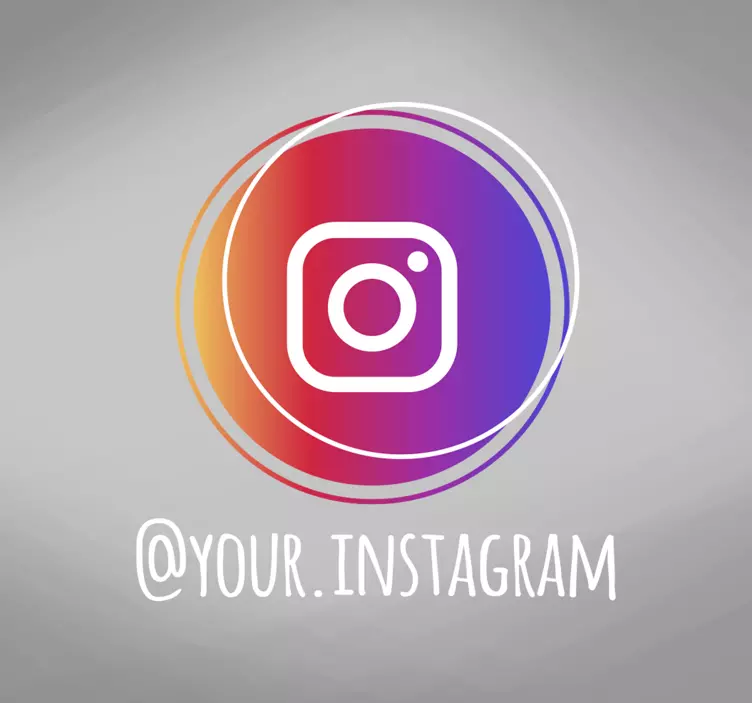 Vitrophanie Icône instagram personnalisée - TenStickers