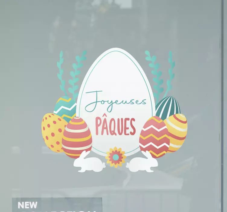 Vitrophanie Joyeuses pâques - TenStickers