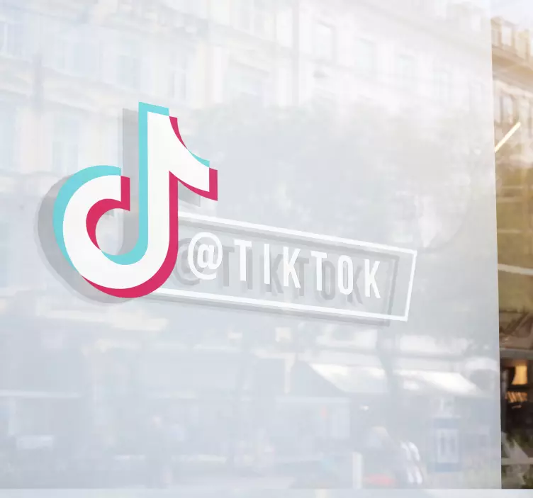 Sticker vitrine personnalisé Tiktok - TenStickers