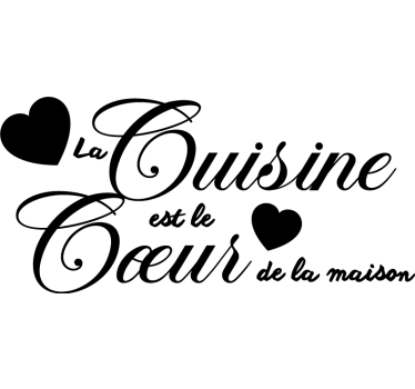 Sticker cuisine coeur de la maison - TenStickers
