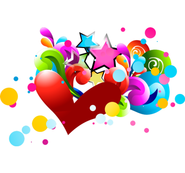Sticker voiture joli coeur coloré - TenStickers