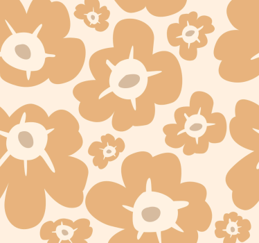 Sticker fleurs coquelicots beiges - TenStickers