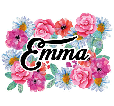 Sticker vélo fleurs avec prénom - TenStickers