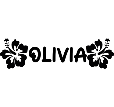 Sticker vélo fleurs hawaïennes roses - TenStickers