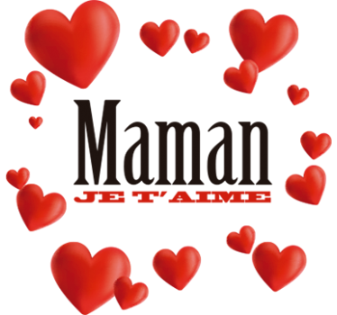 Sticker vitrine maman je t'aime - TenStickers