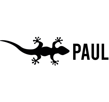 Sticker vélo gecko avec nom - TenStickers