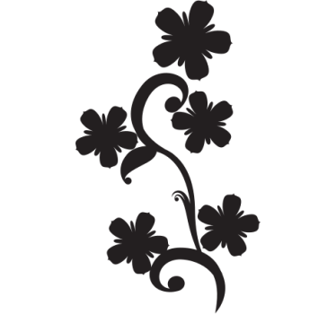 Sticker vélo fleur élégante - TenStickers