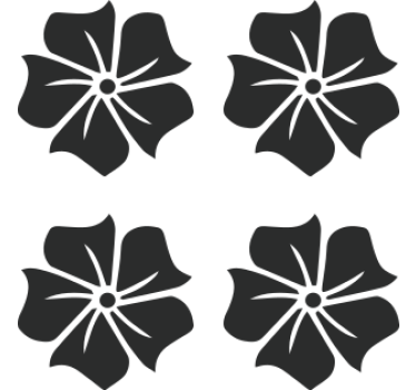 Sticker vélo pack de fleurs hawaïennes - TenStickers