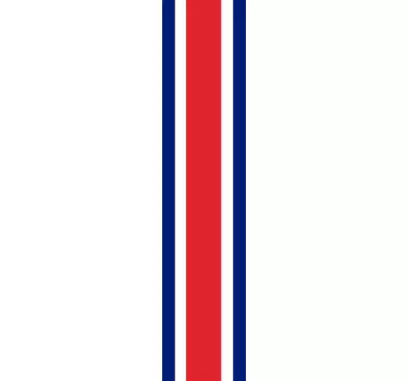 Sticker voiture rayures bleu blanc rouge - TenStickers