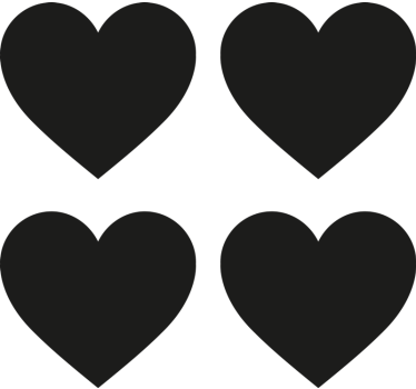 Sticker st valentin paquet de coeur - TenStickers