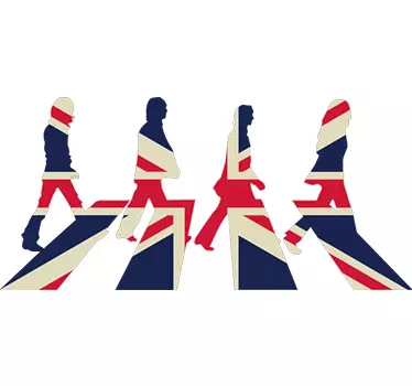 Sticker Union Jack Beatles - TenStickers